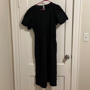 Black Who What Wear Midi Dress